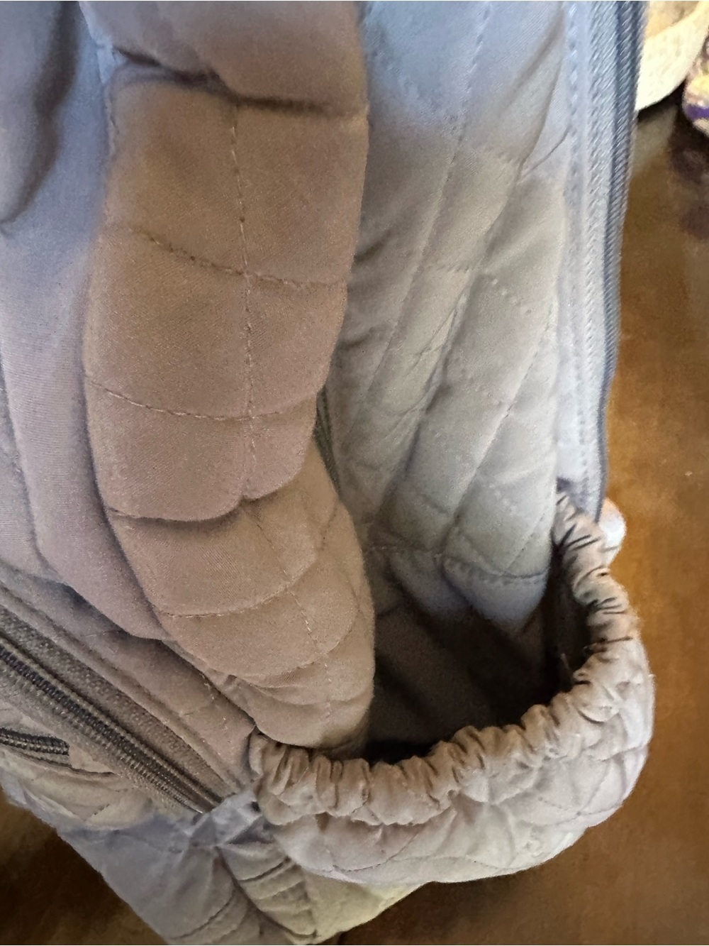 Vera Bradley Light Gray Quilted Backpack - Picture 3 of 11